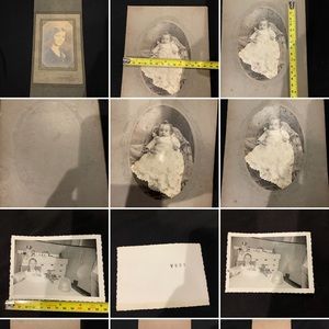 Black and white photo collection antique